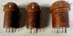 Tvs-9 Pomona Tvs-7 3 Vacuum Tube Test Socket Adapters 7- And 9-pin Vintage