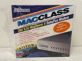 V.32bis Practical Peripherals Macclass Mini Tower Ii Data/fax Modem For Macintosh New