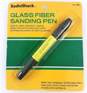 Radio Shack 040293106058 Glass Fiber Sanding Pen 64-1986 Nos Sealed