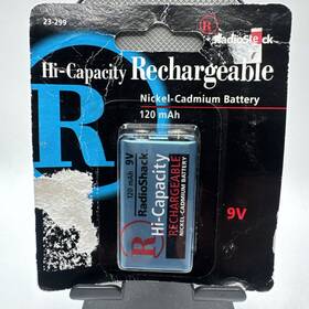 Radio Shack 040293637453 Shack-hi Capacity Rechargeable Nickel Cadmium Battery 120 Mah 9v New