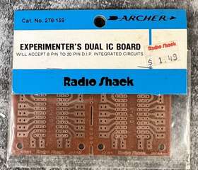 276-159 Radio Shack / Archer #276-159 Experimenters Dual Ic Board New Nos