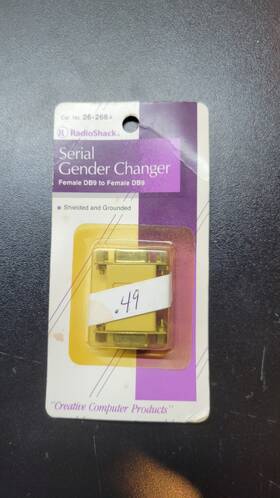 26-266a Radioshack Nos Serial Gender Changer Db9 Female To