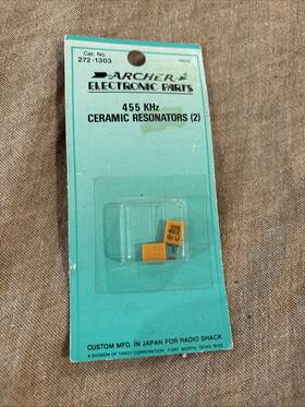 272-1303 Radioshack Archer 455 Khz 2 Ceramic Resonators Radio Shack New Old Stock Nos