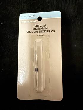 276-1102 Radioshack Vintage Radio Shack 200v 1a Micromini Silicon Diodes Set Of Two