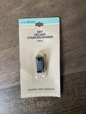 276-2417 Radioshack Radio Shack Archer 4017 Decade Counter/divider Vintage Nos