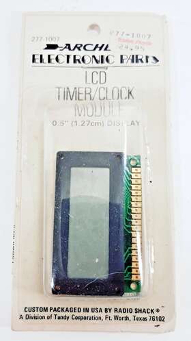 277-1007 Radioshack Vintage Radio Shack Archer Lcd Timer/clock Module New Old Stock