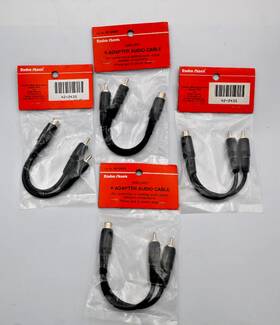 42-2435 Radioshack Lot Of New Packaged Y - Adapter Audio Cables Part Number