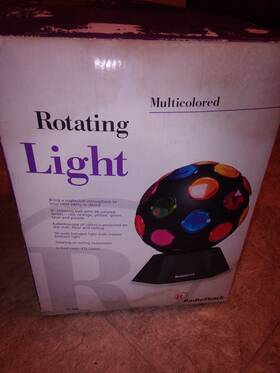42-3068 Radioshack New Radio Shack Rotating Psychedelic Rotary Light 8 Inch 26 Colored Lenses