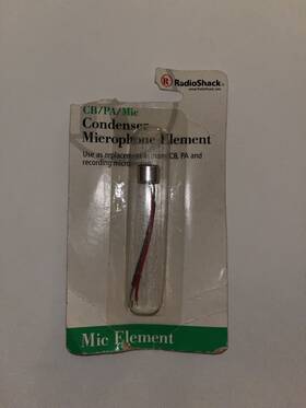270-092 Radioshack--archer--tandy Radio Shack Condenser Microphone Element New Nos