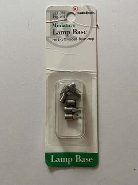 272-0358 Radioshack--archer--tandy Radio Shack Miniature Lamp Base 6 E-5 New Nos