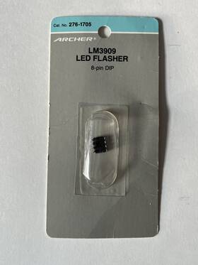 276-1705 Radioshack--archer--tandy Radio Shack Lm3909 Led Flasher 8-pin Dip New Nos