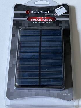 277-0048 Radioshack--archer--tandy Radio Shack Solar Panel 4.5v 1w New Nos