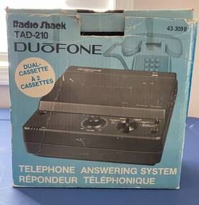 Tad-210 Radioshack Vintage Radio Shack Duofone Answering Machine With Original Receipt Works