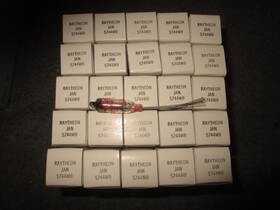 5744wb Raytheon 25 Nos Nib Radio Audio Tubes