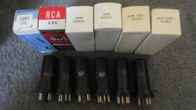 6v6y Rca 6 Nos Nib And 6v6 Metal Ham Radio Audio Tubes