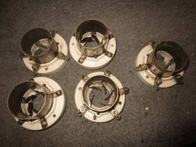 Cej-49352 Rca 5 Nice Maade Sockets For Large Radio Tubes