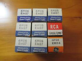 6fg6 Rca Ge Philco Em84 9 Nos Nib Em87 Magic Eye Audio Tubes 6hu6