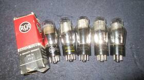6c5g Rca & Other 5 Nos Nib To Good And Zenith Radio Audio Tubes