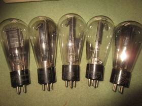 Ux-281 Rca & Other Cx-381 5 Nos To Strong Globe Ham Radio Tubes