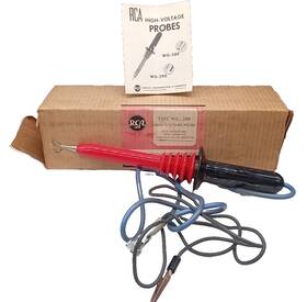 Wg-289 Rca Radio Corporation High Voltage Probe 50kv Resistor Divider And Manual