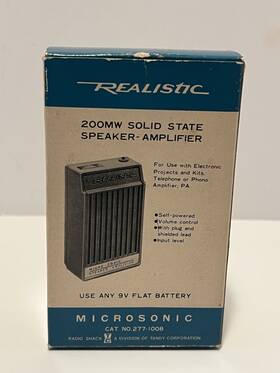 Mpa-20 Realistic 1967 Radioshack Vintage 200mw Solid State Speaker-amplifier