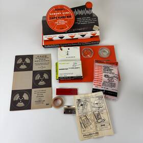 Tk-4h Robins Gibson Girl Vintage Tape Kare Kit Editing Splicer Cloth Clips