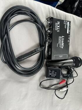 Mx34b Rolls Livemix Two Channel Stereo Microphone/headset Mixer With Power Cord