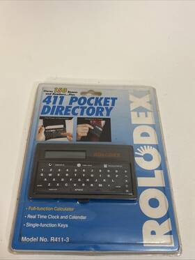 R411-3 Rolodex 1993 411 Pocket Directory 150 Names Model New Sealed Vintage