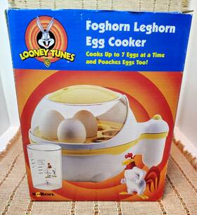 Salton 082846071246 Vintage 1999 Looney Tunes Forghorn Leghorn Egg Cooker New Unused