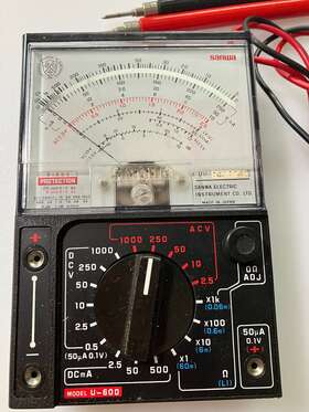 U5f-1n10787 Sanwa - Cleveland Institute Of Electronics Analog Multi-meter- Model U60d-u5f 1n
