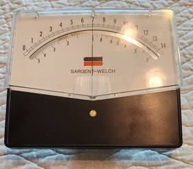 49-6569 Sargent-welch Large Analog Meter Pulled From Surplus Lab Equipment