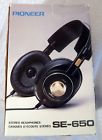 Se-650 Se650 Pioneer Vintage Headphones Made In Japan Tested Works