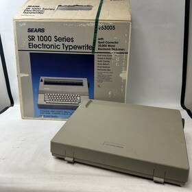 Sr1000 Sears 5asb Electronic Typewriter With Box Vintage Works No Ink Tape