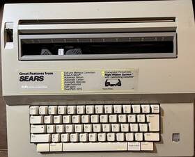 871.53003854 Sears Vintage Sr 1000 C Series Electronic Scholar Portable Typewriter 5asj With Ink