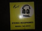 Sh-803a Rystyl Excellent Vintage Rystl Dynamic Ohm Stereo Black Headphones