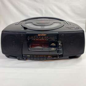 Qt-ch1200 Sharp Boombox 3-disc Cd Changer Cassette Radio For Parts Or Repair