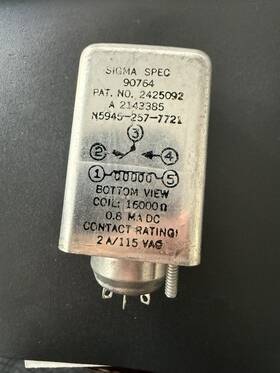 N5945-257-7721 Sigma 90764 Relay A2143385