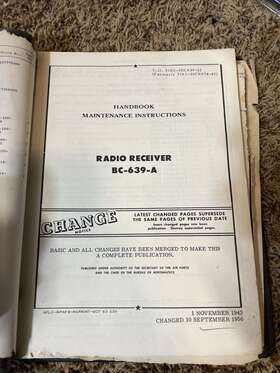 Bc-639-a Signal Corps Bendix Us Army Radio Receiver Maintenance Handbook