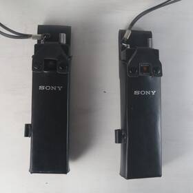 Icb-160b Sony Vintage 1970s Walkie Talkie Pair With Cases Japan Powers On