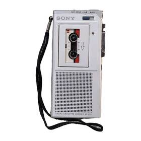 M-205a Sony Microcassette Recorder Silver Vintage Parts Or Repair Untested