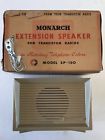 Sp-150 Monarch Vintage Transistor Radio Extension Speaker Box Hollywood Calif Japan
