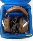 Sp-206 Mura Vintage Woodgrain Ohm Dynamic Stereo Mono Headphones With Case