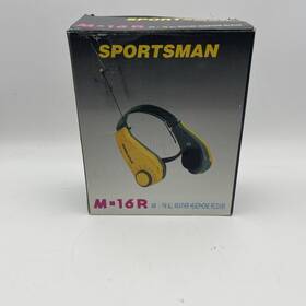 M-16r Sportsman Vtg Am/fm All Weather Headphones Receiver Yellow