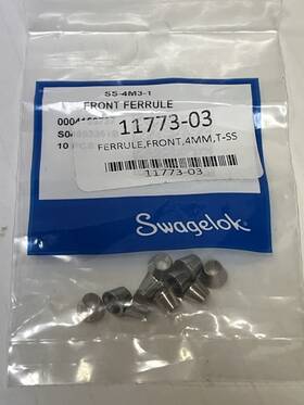 Ss-4m3-1 Swagelok Stainless Steel Back Ferrule For 4 Mm Tube Fitting Pack Of 10
