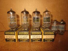 12ad7 Sylvania 6 100% 4 Are Nib Blackplate Low Noise Guitar Audio Tubes