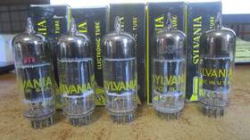 6cs7 Sylvania 5 Mint Nos Nib Blackplate Audio Tubes