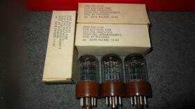 6sn7wgta Sylvania 6sl7wgta Nos Nib Trio Brown Base Ham Radio Audio Tubes