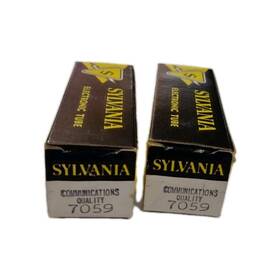 7059 Sylvania Electronic Tube Lot Of 2 New In Box Vintage Vacuum