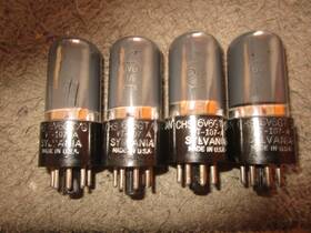 Gvt-107-a Sylvania 4 Matched Nos Testing 6v6gt/gvt-107a Fender Guitar Audio Tubes