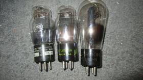 182b Sylvania & Other 482b 2 Nos Test St And 1 Globe 5- Volt 45 Triode Audio Tubes